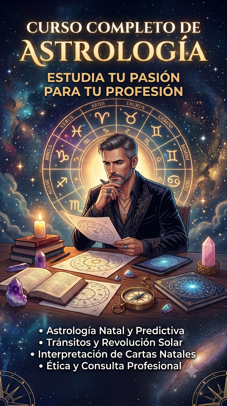 Curso de Astrología Completo. Contiene 16 Compendios de Astrología (875 Páginas).
